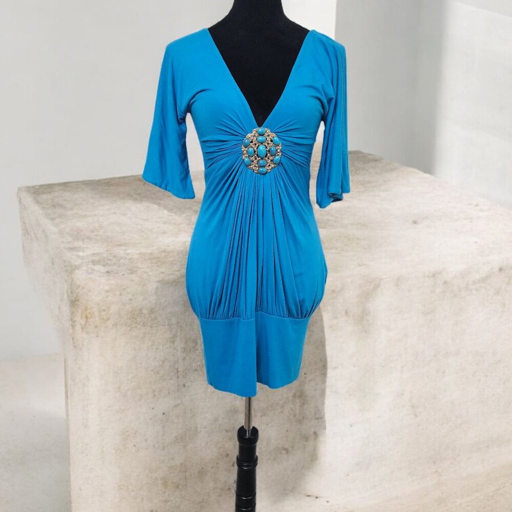 Sky Dress with Embellishment-Size Small